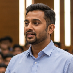 Teacher addressing a lecture hall